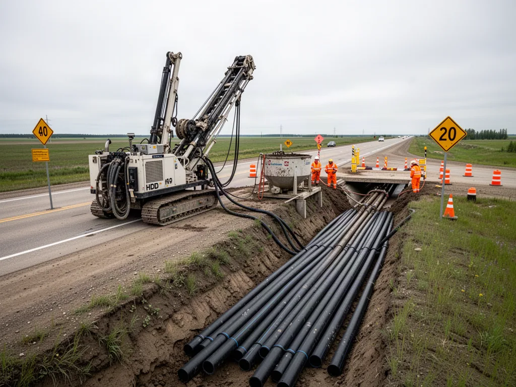 Highway HDD Crossing, Leduc County, AB