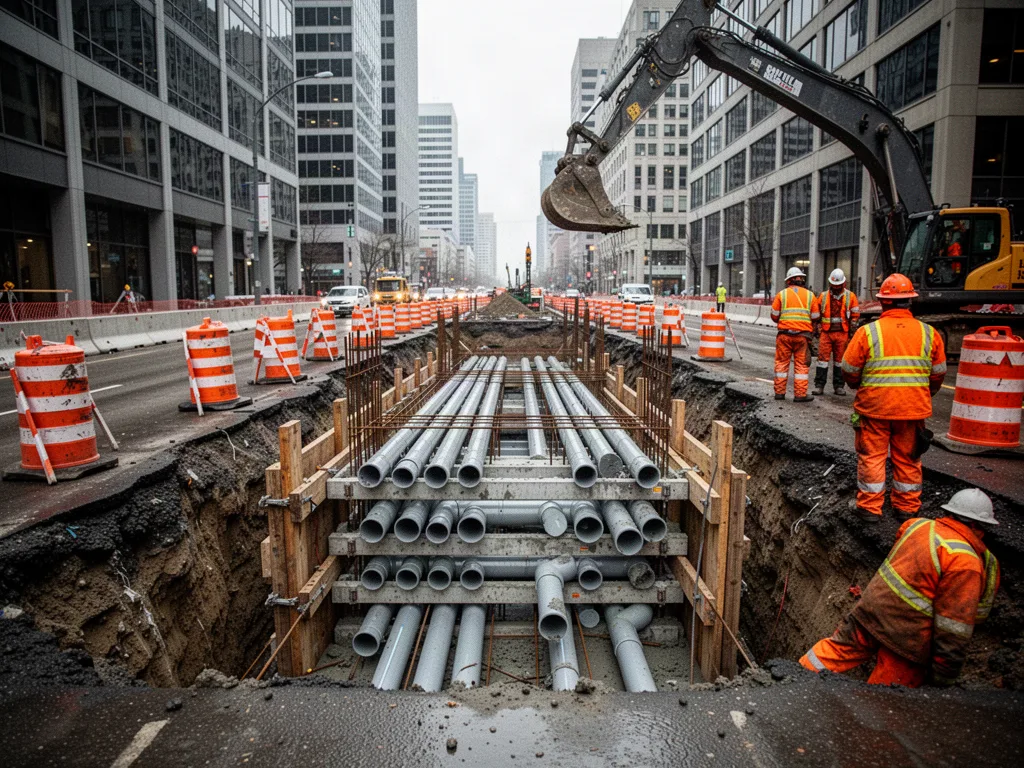 Downtown Edmonton Ductbank Installation, Edmonton, AB