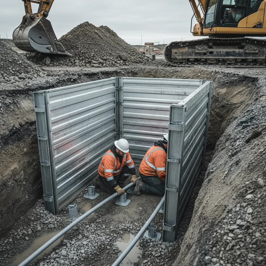Civil Underground Utilities - Trenching, servicing and restoration to municipal standard.